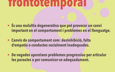 Infografia Demència frontotemporal – Hospital de la Santa Creu i Sant Pau