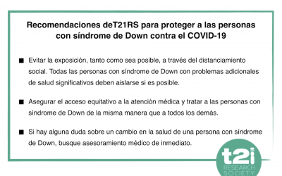 Recommendations to protect people with Down syndrome against COVID-19